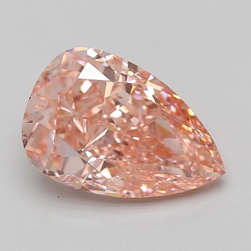 4.08 Ct. Fancy Vivid Pink Pear Lab Grown Diamond