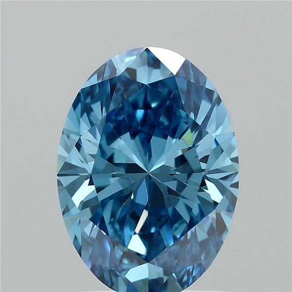 1.51 Ct. Fancy Vivid Blue Oval Lab Grown Diamond