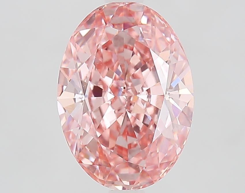 3.09 Ct. Fancy Vivid Pink Oval Lab Grown Diamond