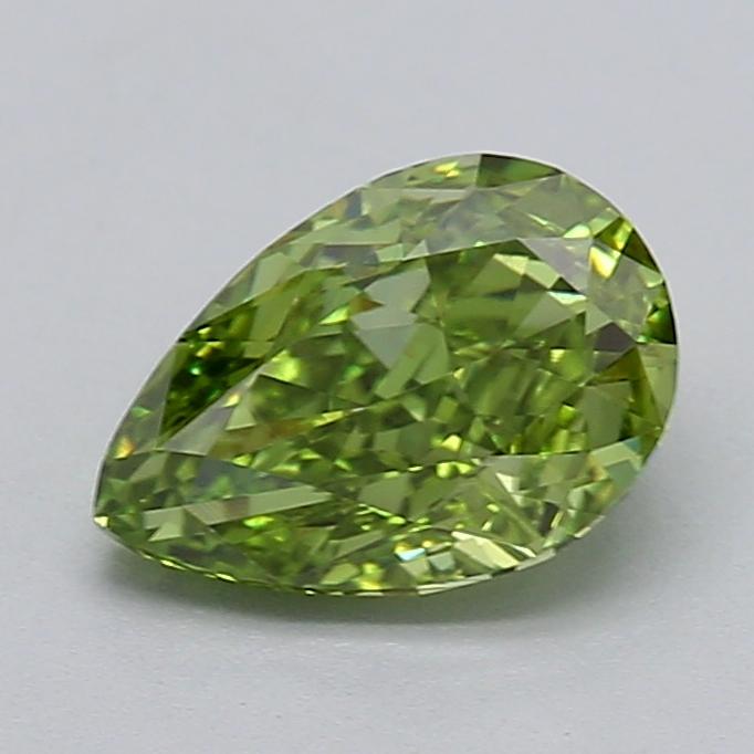 1.02 Ct. Fancy Vivid  Green Pear Lab Grown Diamond