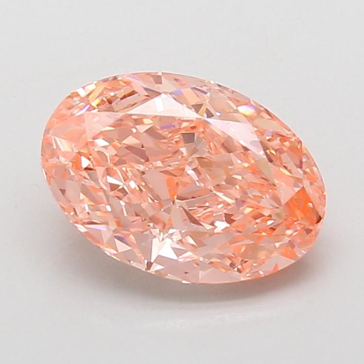 2.58 Ct. Fancy Vivid Pink Oval Lab Grown Diamond