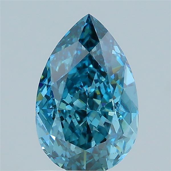1.38 Ct. Fancy Vivid Blue Pear Lab Grown Diamond