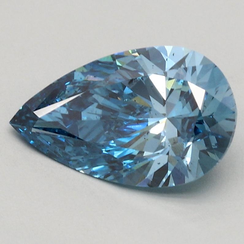 1.01 Ct. Fancy Vivid Blue Pear Lab Grown Diamond