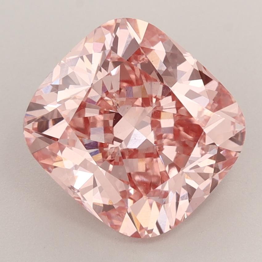 3.16 Ct. Fancy Pink Cushion Lab Grown Diamond