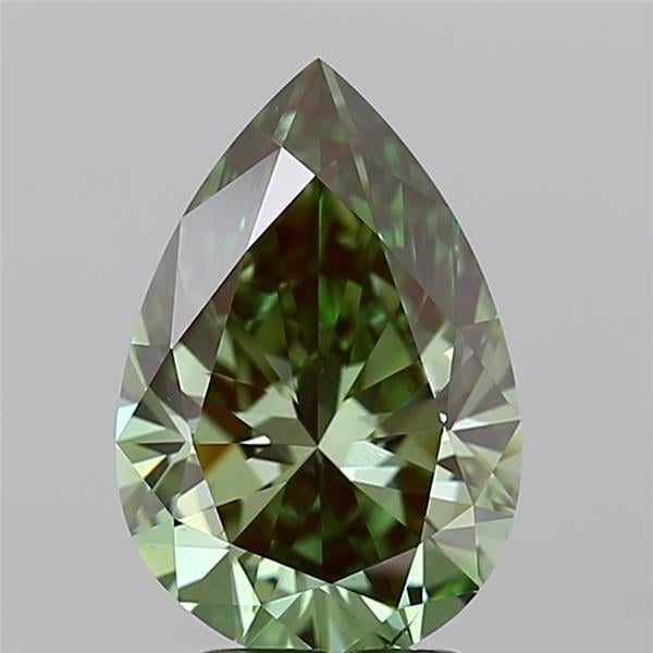3.01 Ct. Fancy Intense Green Pear Lab Grown Diamond