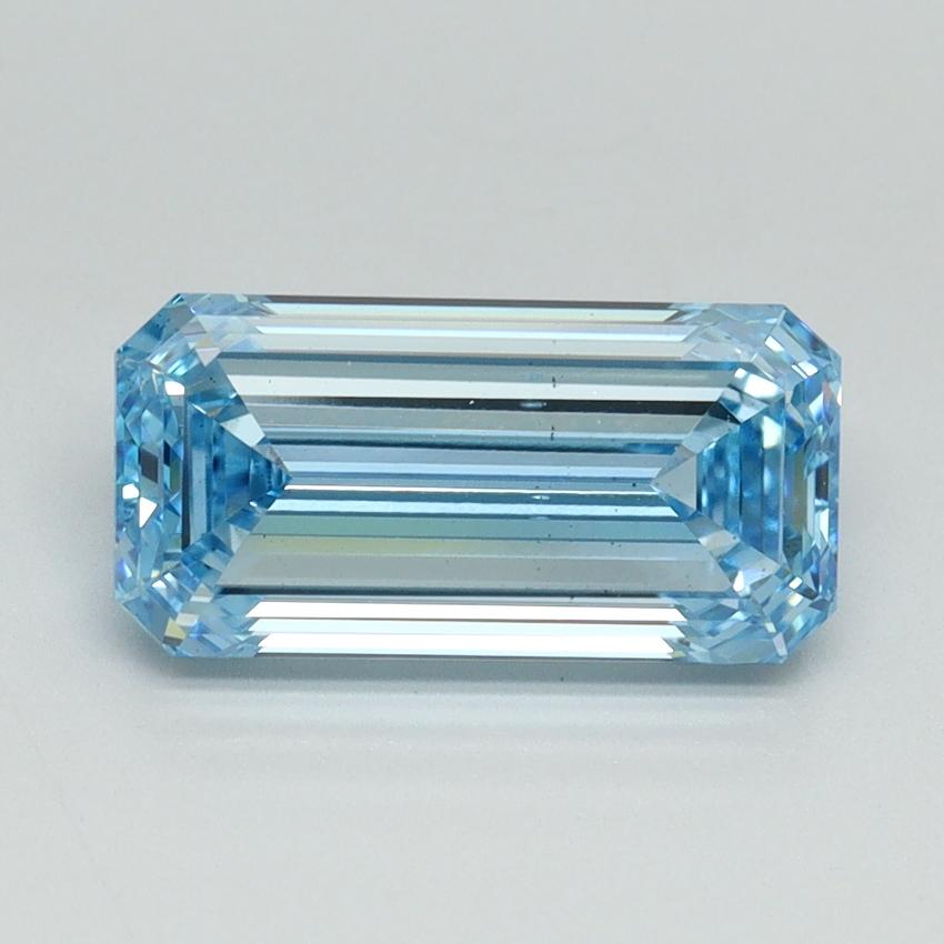 2.51 Ct. Fancy Intense Blue Emerald Lab Grown Diamond