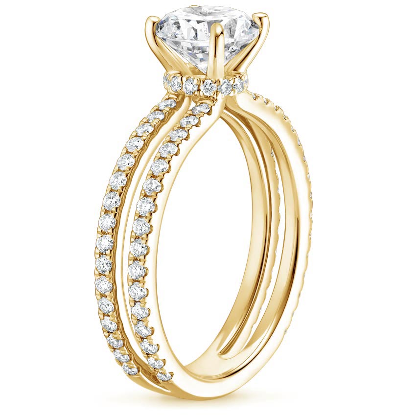 18K Yellow Gold Linnia Diamond Ring (1/2 ct. tw.), large side view