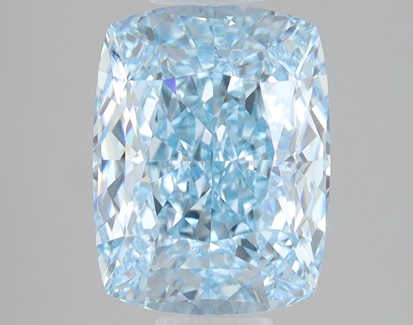 3.09 Ct. Fancy Intense Blue Cushion Lab Grown Diamond