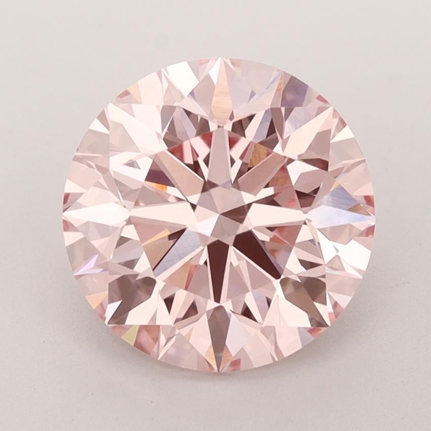 3.08 Ct. Fancy Intense  Pink Round Lab Grown Diamond