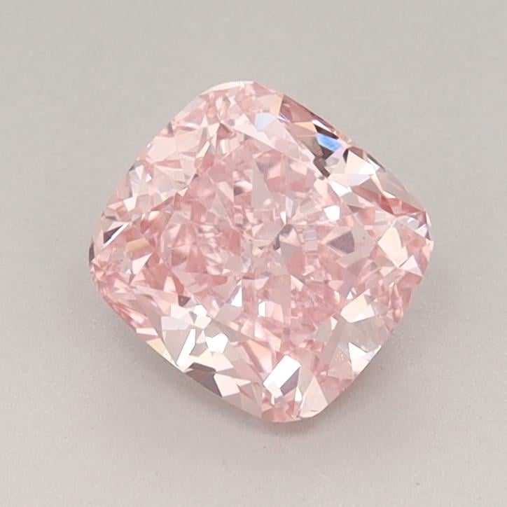 1.14 Ct. Fancy Vivid  Pink Cushion Lab Grown Diamond