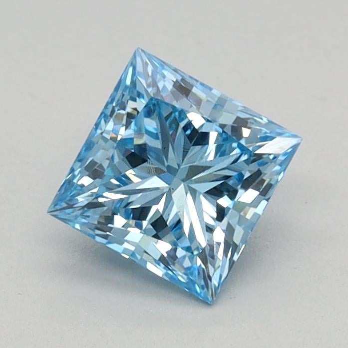 0.57 Ct. Fancy Vivid Blue Princess Lab Grown Diamond