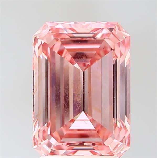 2.85 Ct. Fancy Vivid Pink Emerald Lab Grown Diamond