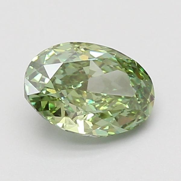 1.09 Ct. Fancy Vivid Green Oval Lab Grown Diamond