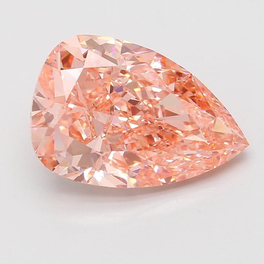 7.01 Ct. Fancy Vivid Pink Pear Lab Grown Diamond