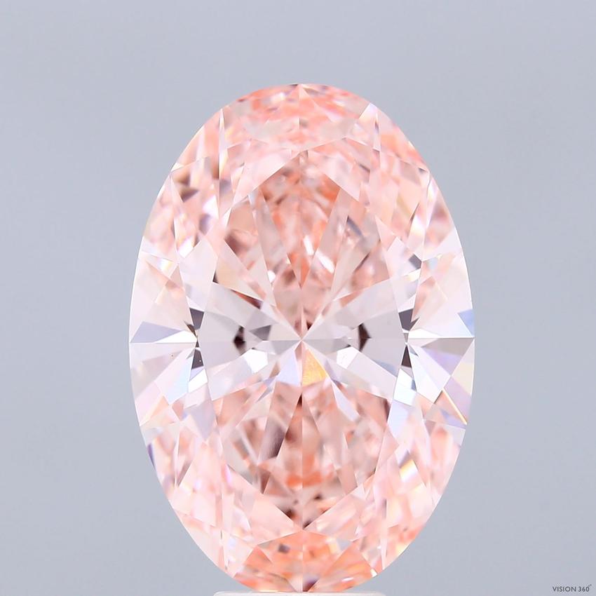 9.35 Ct. Fancy Vivid Pink Oval Lab Grown Diamond