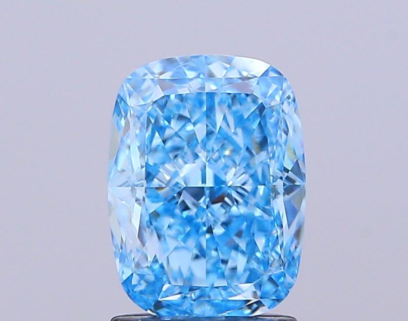 2.07 Ct. Fancy Vivid Blue Cushion Lab Grown Diamond