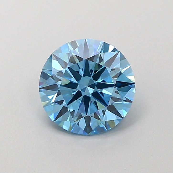 1.58 Ct. Fancy Vivid Blue Round Lab Grown Diamond
