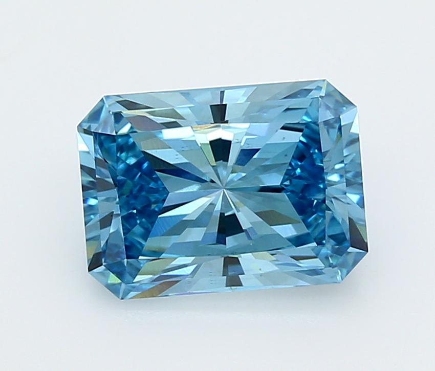 3.16 Ct. Fancy Vivid  Blue Radiant Lab Grown Diamond