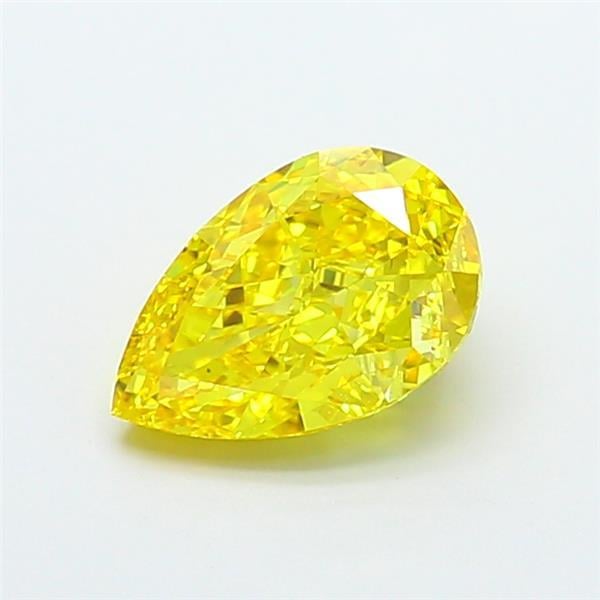 2.29 Ct. Fancy Vivid  Yellow Pear Lab Grown Diamond