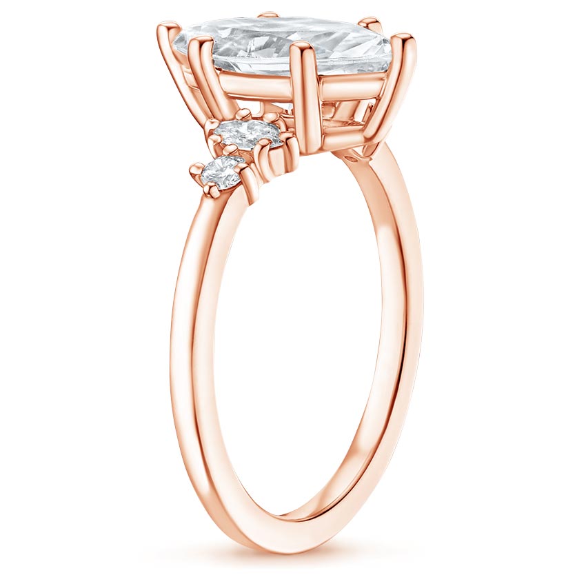14K Rose Gold Miroir Diamond Ring, large side view