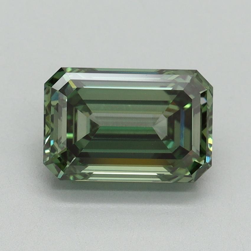 2.10 Ct. Fancy Vivid Green Emerald Lab Grown Diamond