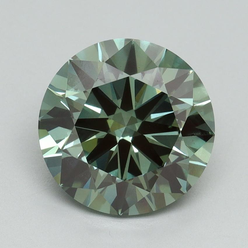 3.00 Ct. Fancy Vivid Green Round Lab Grown Diamond