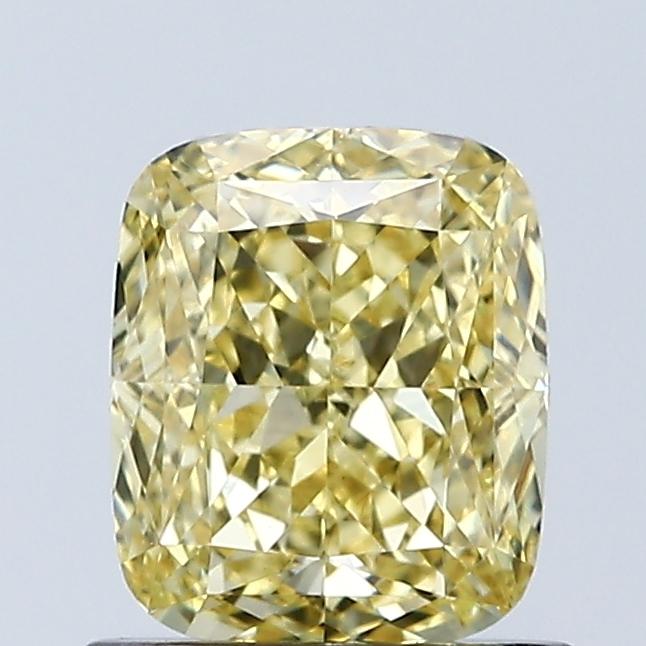 1.04 Ct. Fancy Vivid Yellow Cushion Lab Grown Diamond