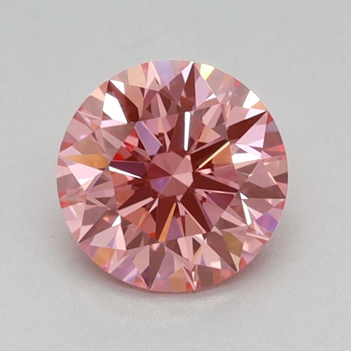 0.61 Ct. Fancy Vivid Pink Round Lab Grown Diamond