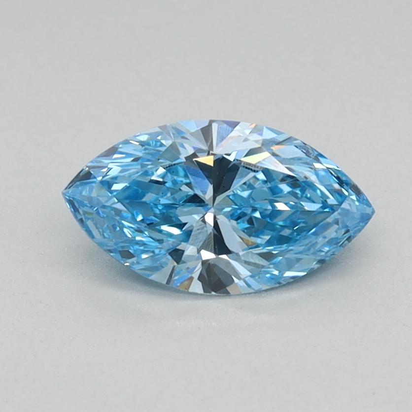 0.46 Ct. Fancy Vivid Blue Marquise Lab Grown Diamond