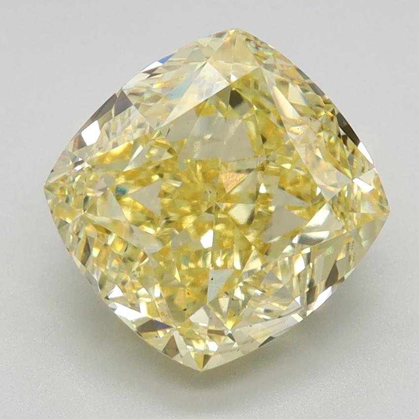 3.27 Ct. Fancy Intense Yellow Cushion Lab Grown Diamond