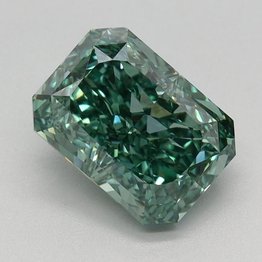 1.51 Ct. Fancy Vivid  Green Radiant Lab Grown Diamond