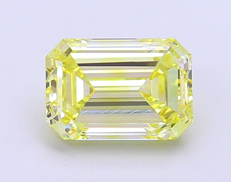 2.19 Ct. Fancy Intense Yellow Emerald Lab Grown Diamond