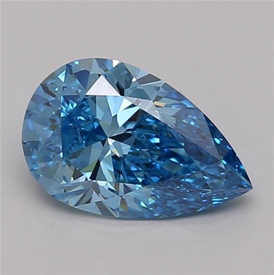 1.12 Ct. Fancy Vivid Blue Pear Lab Grown Diamond