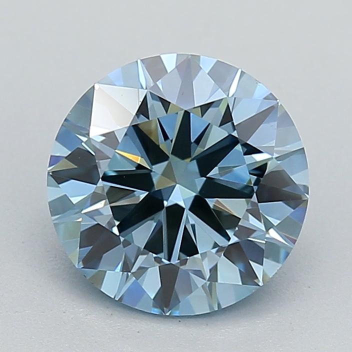 1.21 Ct. Fancy Vivid  Blue Round Lab Grown Diamond