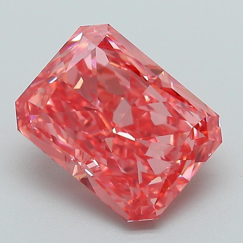 3.56 Ct. Fancy Vivid Pink Radiant Lab Grown Diamond
