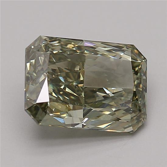 2.06 Ct. Fancy Vivid Green Radiant Lab Grown Diamond