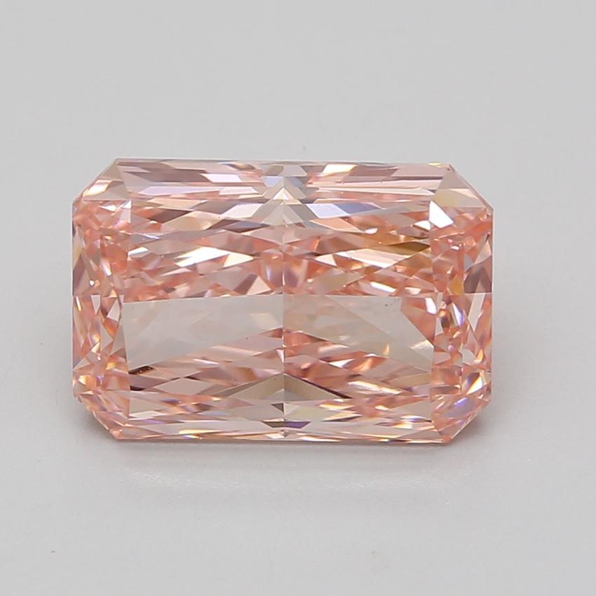 6.07 Ct. Fancy Vivid Pink Radiant Lab Grown Diamond