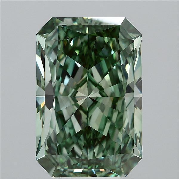 8.51 Ct. Fancy Vivid Green Radiant Lab Grown Diamond