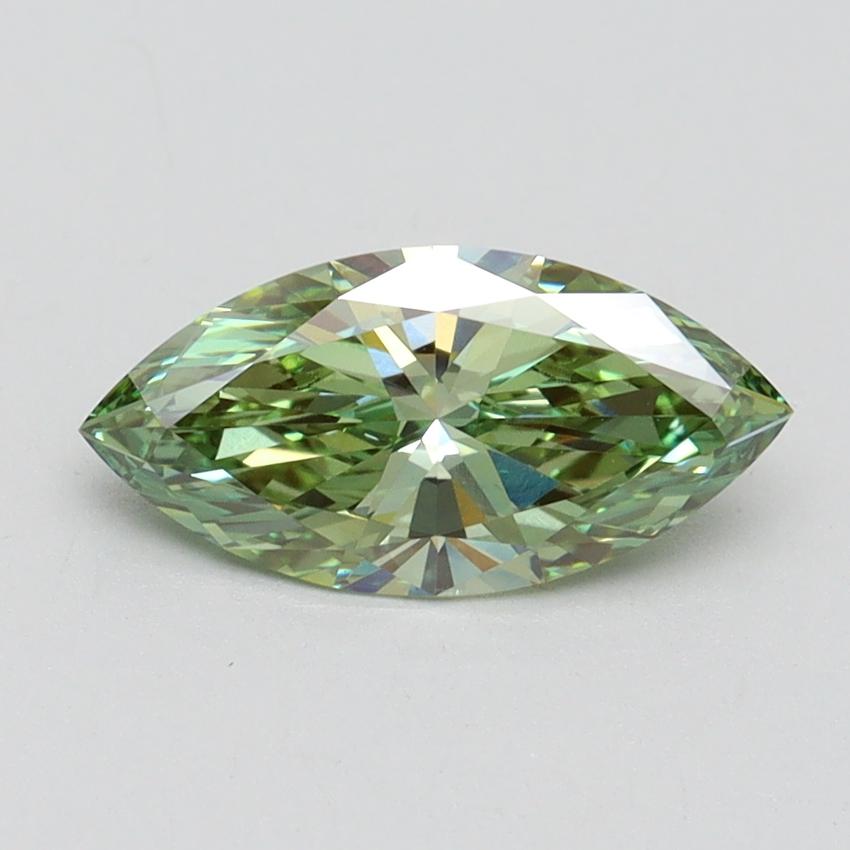 1.10 Ct. Fancy Vivid Green Marquise Lab Grown Diamond