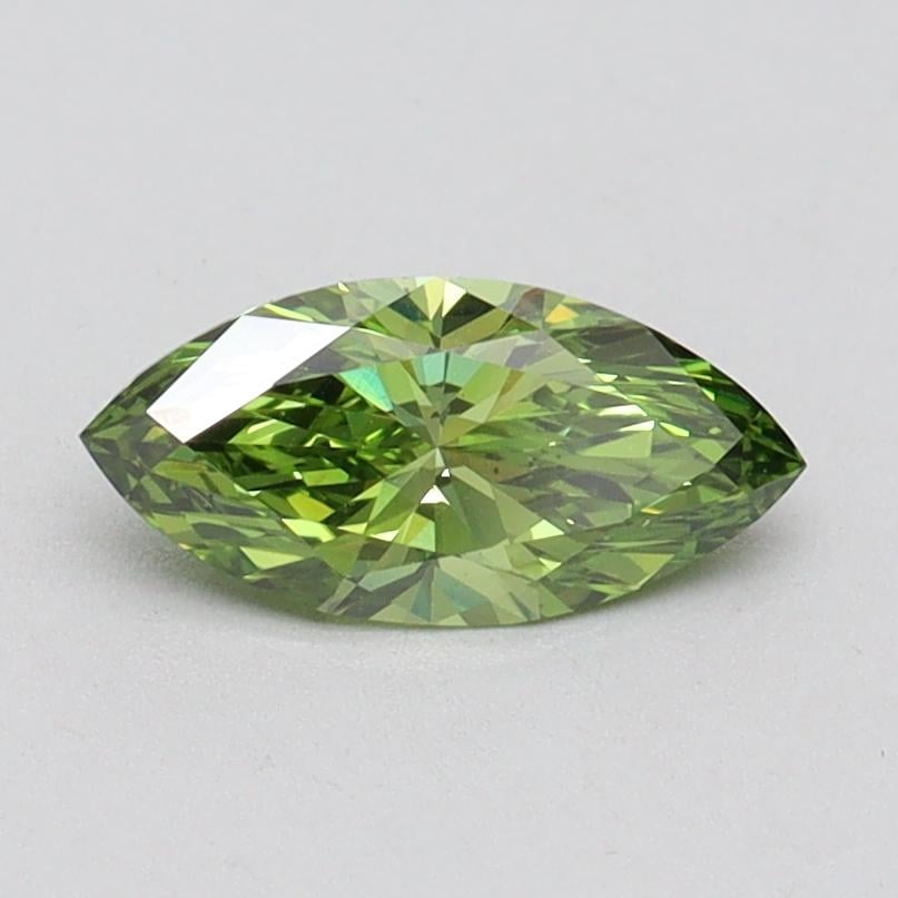 0.60 Ct. Fancy Vivid Green Marquise Lab Grown Diamond