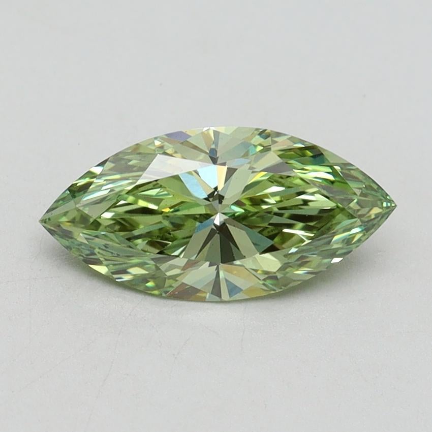 1.11 Ct. Fancy Vivid Green Marquise Lab Grown Diamond