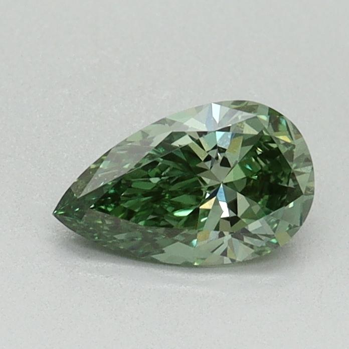 0.46 Ct. Fancy Vivid Green Pear Lab Grown Diamond