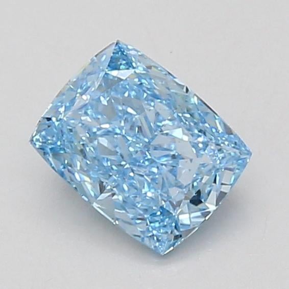 1.01 Ct. Fancy Vivid Blue Cushion Lab Grown Diamond