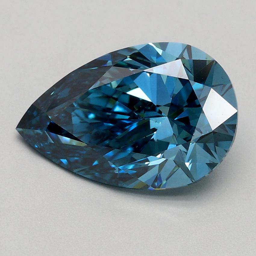 1.54 Ct. Fancy Vivid Blue Pear Lab Grown Diamond