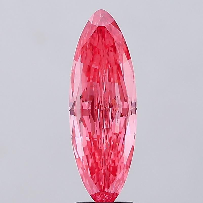 3.04 Ct. Fancy Vivid Pink Marquise Lab Grown Diamond