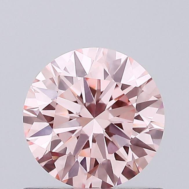 0.77 Ct. Fancy Vivid Pink Round Lab Grown Diamond