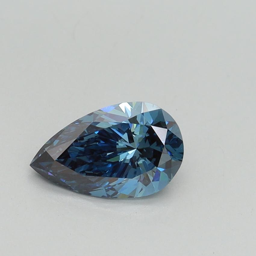 0.74 Ct. Fancy Vivid Blue Pear Lab Grown Diamond