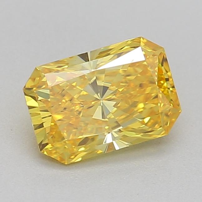 0.51 Ct. Fancy Vivid Yellow Radiant Lab Grown Diamond