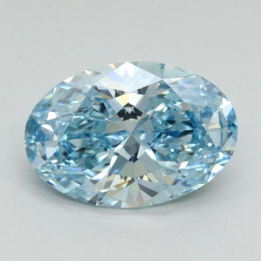 2.24 Ct. Fancy Vivid Blue Oval Lab Grown Diamond