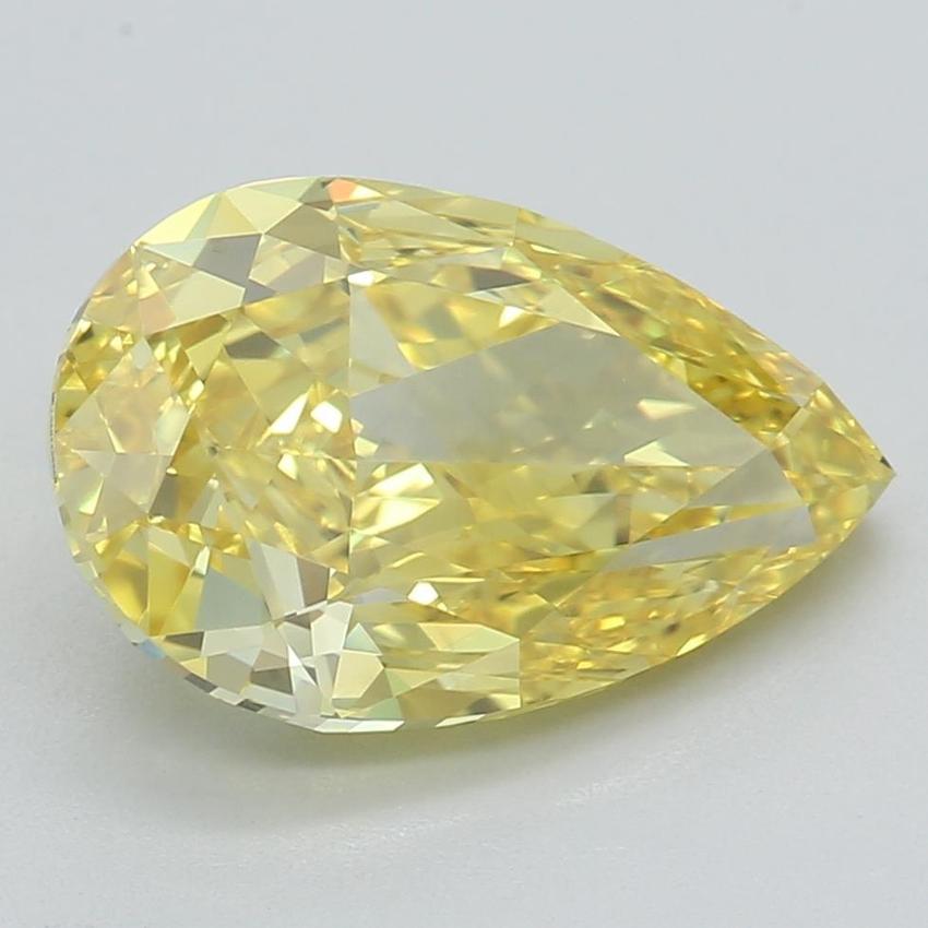 2.19 Ct. Fancy Vivid Yellow Pear Lab Grown Diamond